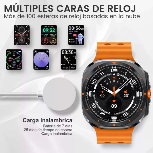 Reloj Smartwatch Z7 Ultra - Incluye Pulso Negro y Naranja
